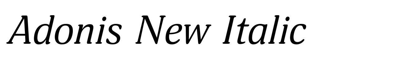 Adonis New Italic